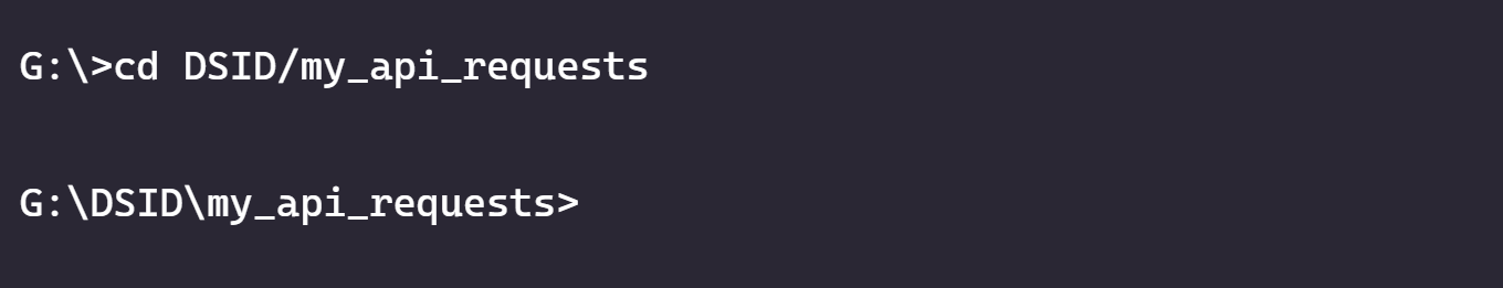 DSID API Example Response