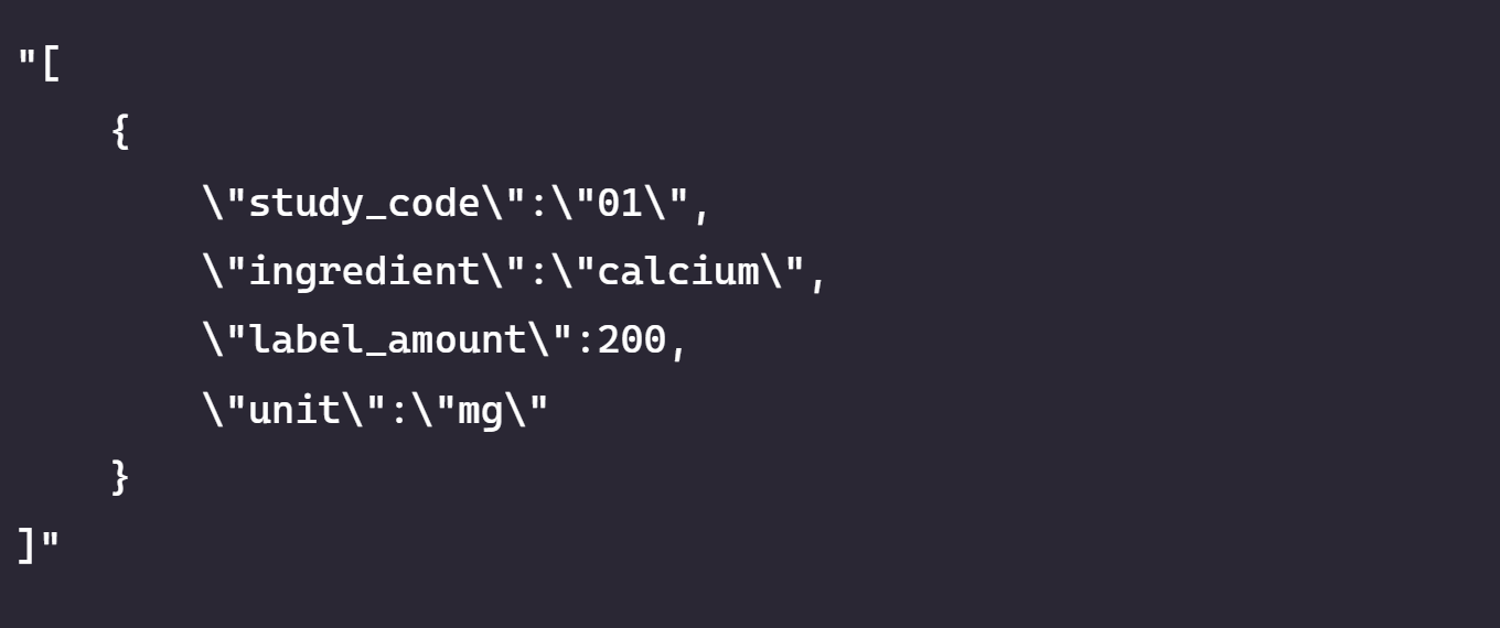 DSID API Example Response
